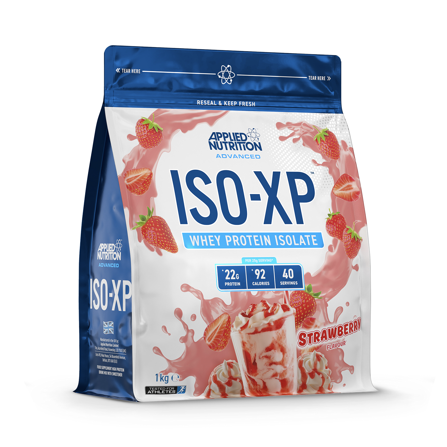 Applied Nutrition ISO XP Whey Protein Isolate Powder Strawberry 1kg