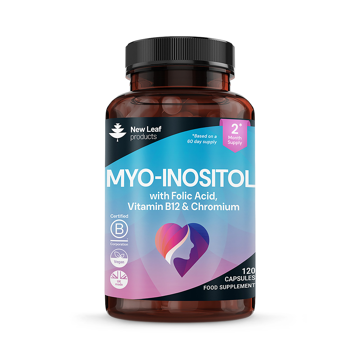 New Leaf Products Myo Inositol Capsules 120 Capsules