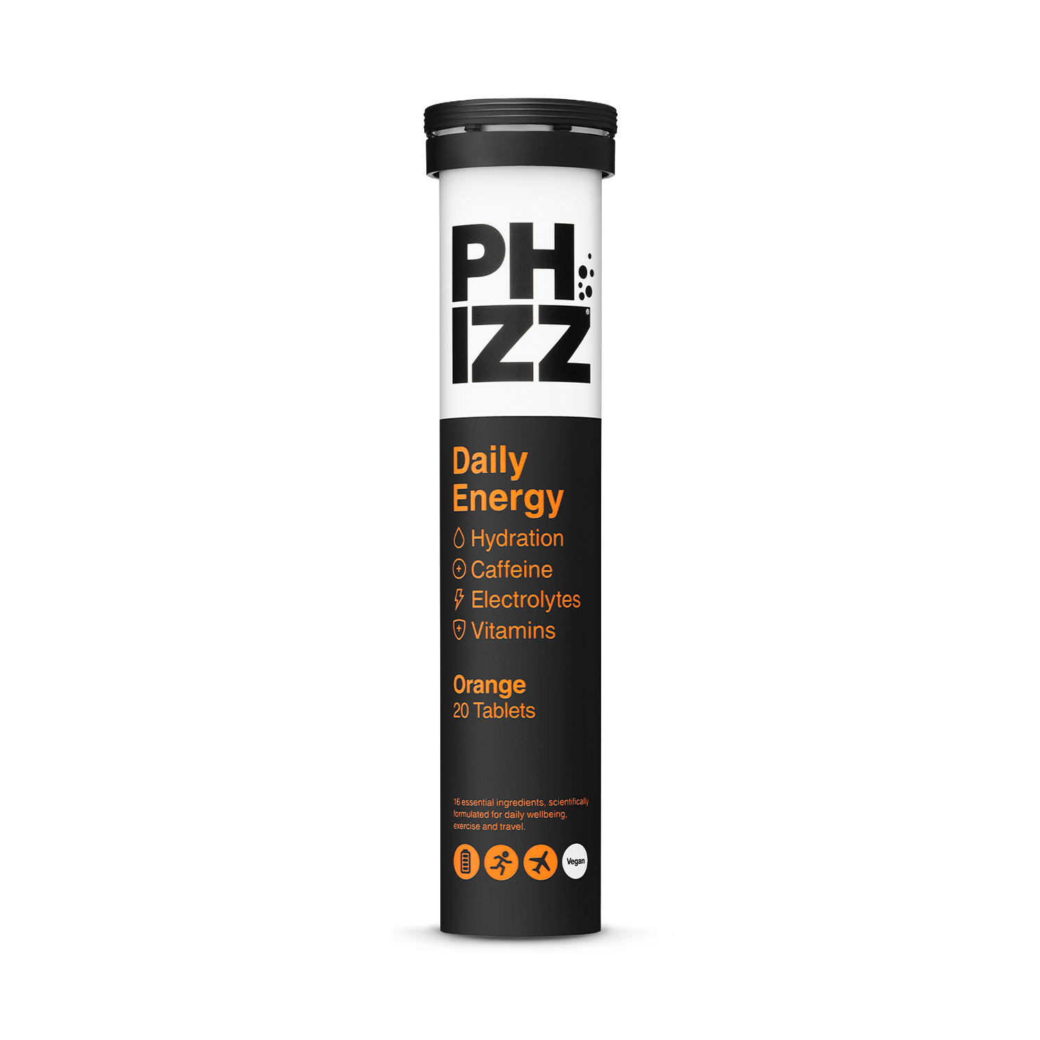 Phizz Daily Energy Caffeine, Electrolytes and Vitamins Effervescent 20 Tablets