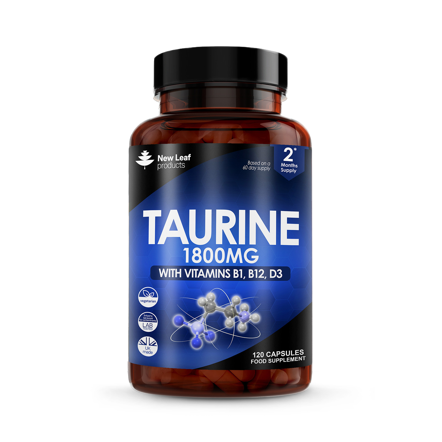 New Leaf Products Taurine Capsules 120 capsules