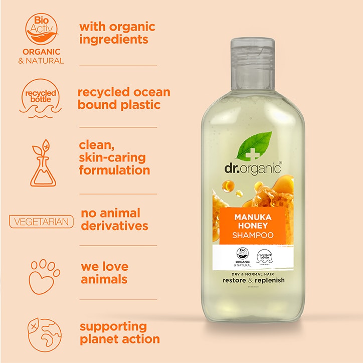 Ære Udvej råd Dr Organic Manuka Honey Shampoo 265ml | Holland & Barrett