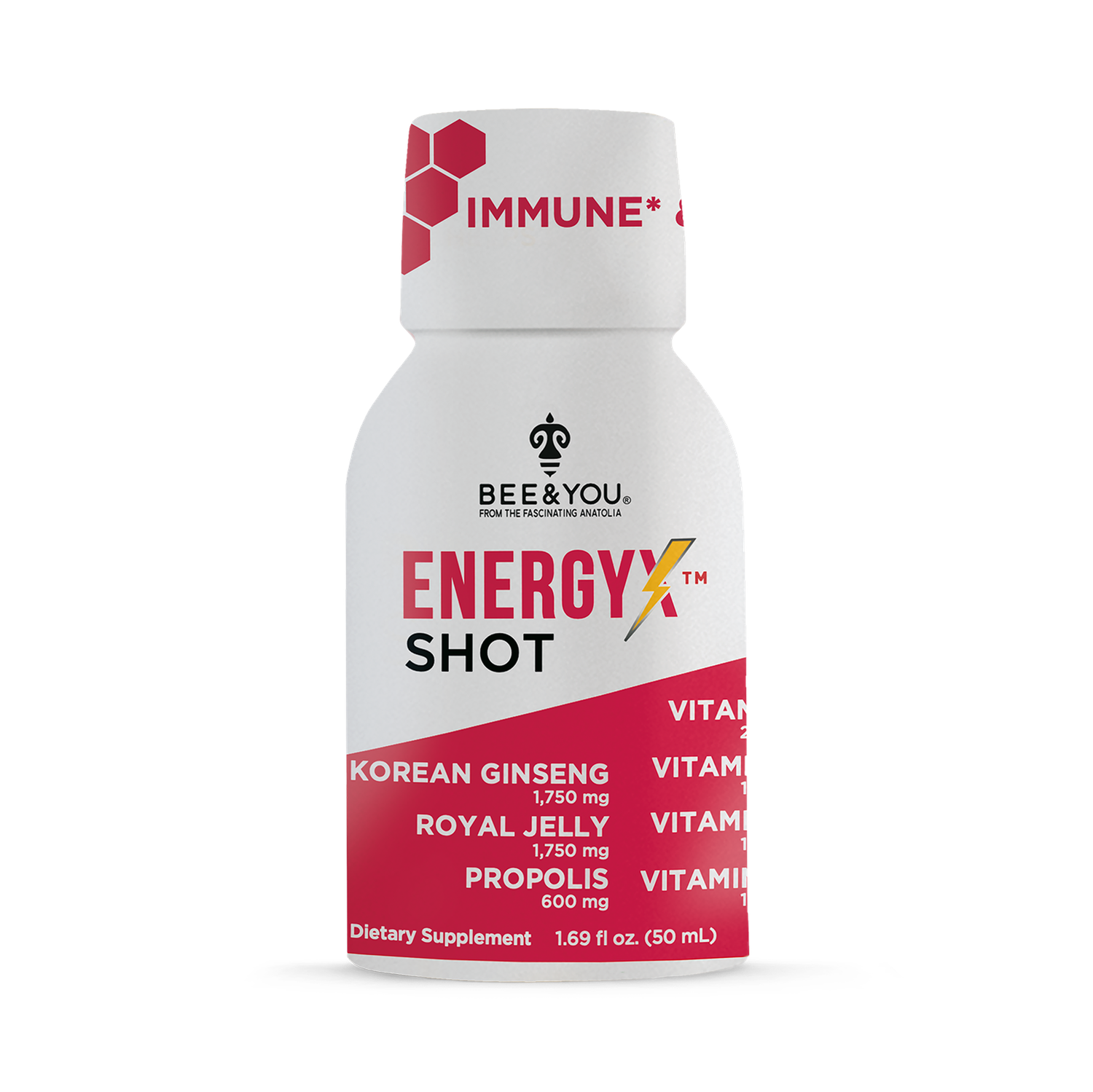 Energy-X Royal Jelly Red Ginseng Propolis Raw Honey Shots for Adult 50ml*12  | H&B