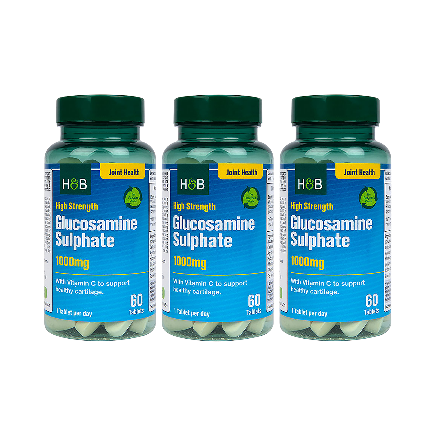 UKHealthHouse Glucosaine Sulphate 1000g X 60 Tablets 2kcl - High