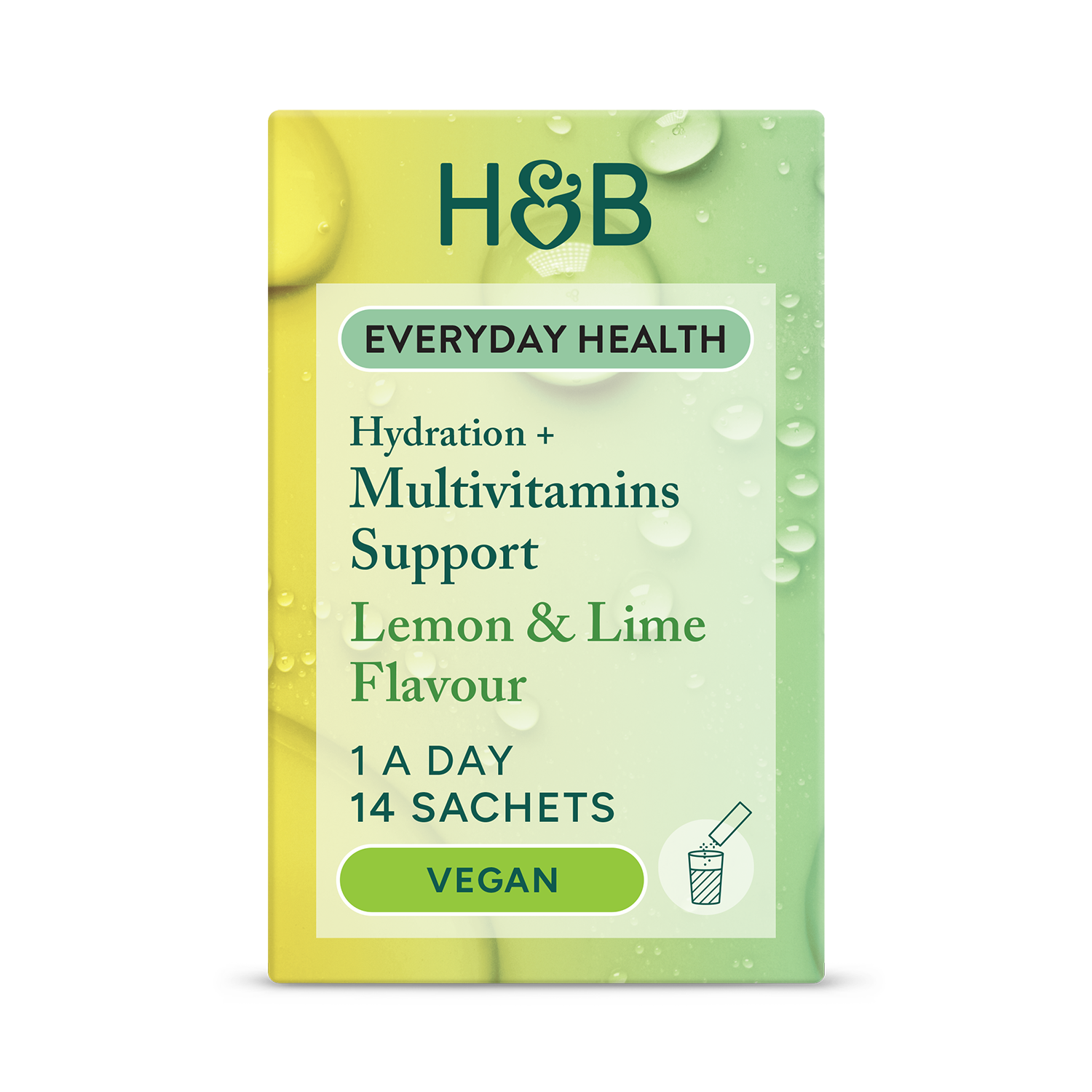 Holland & Barrett Hydration + Health Wellness Support Lemon Lime Flavour 14 Sachets