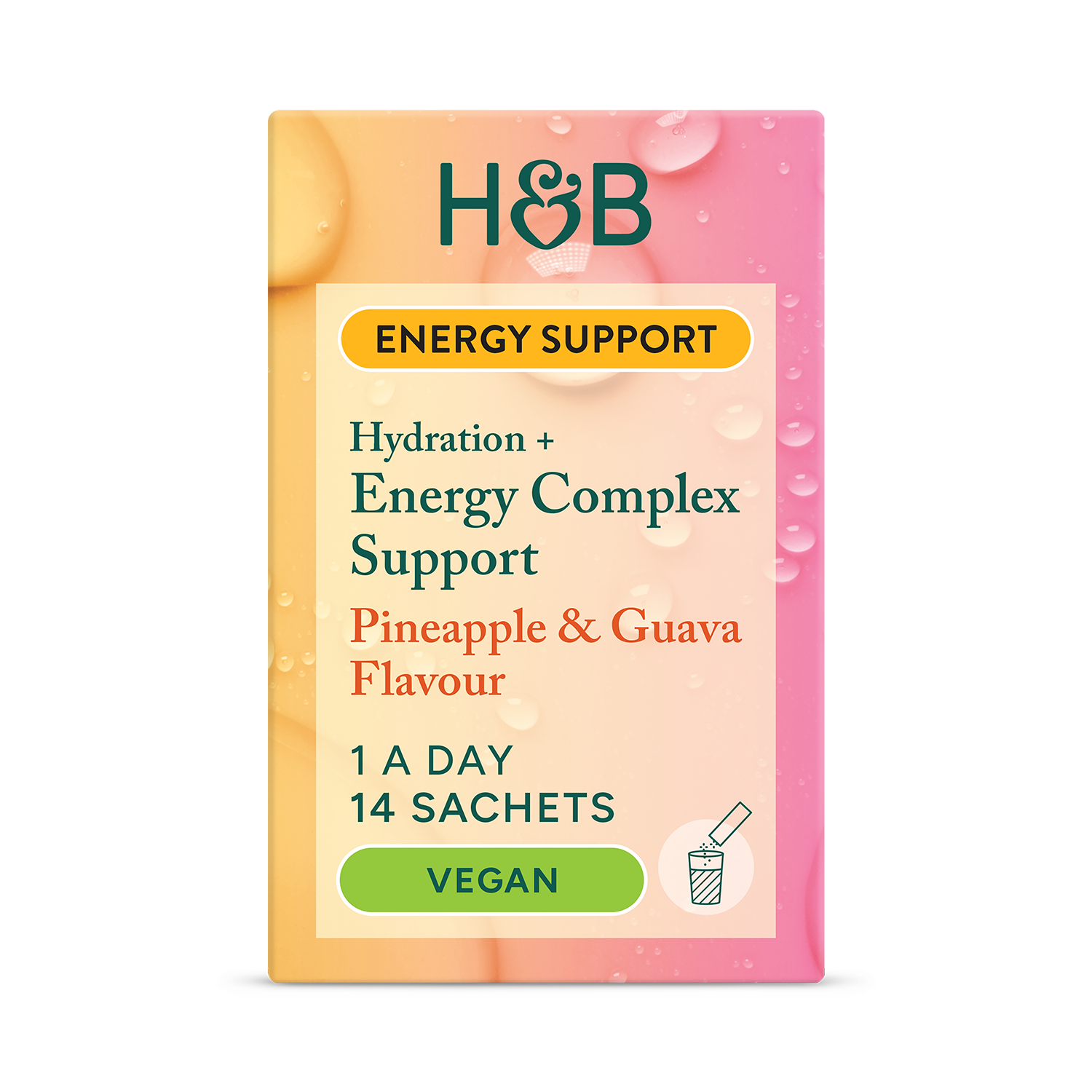 Holland & Barrett Hydration + Energy Support Pineapple Guava 14 Sachets