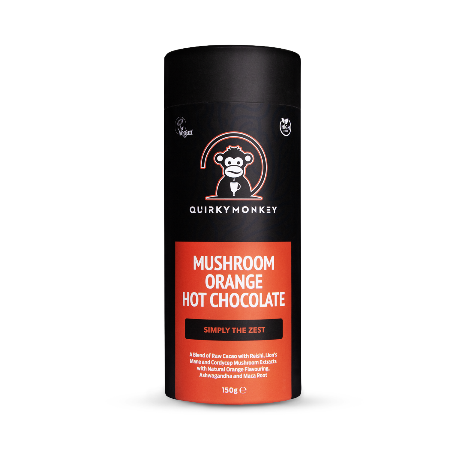 Quirky Monkey Mushroom Orange Hot Chocolate (Simply The Zest) 150g