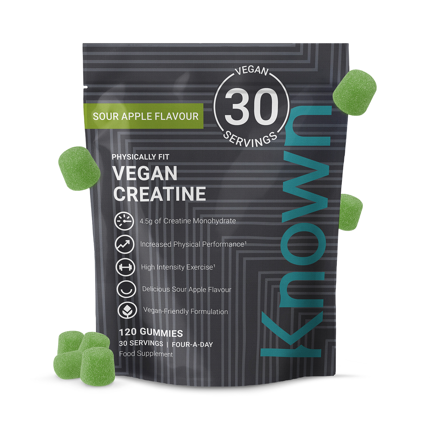 Creatine Sour Apple Flavour 120 Gummies