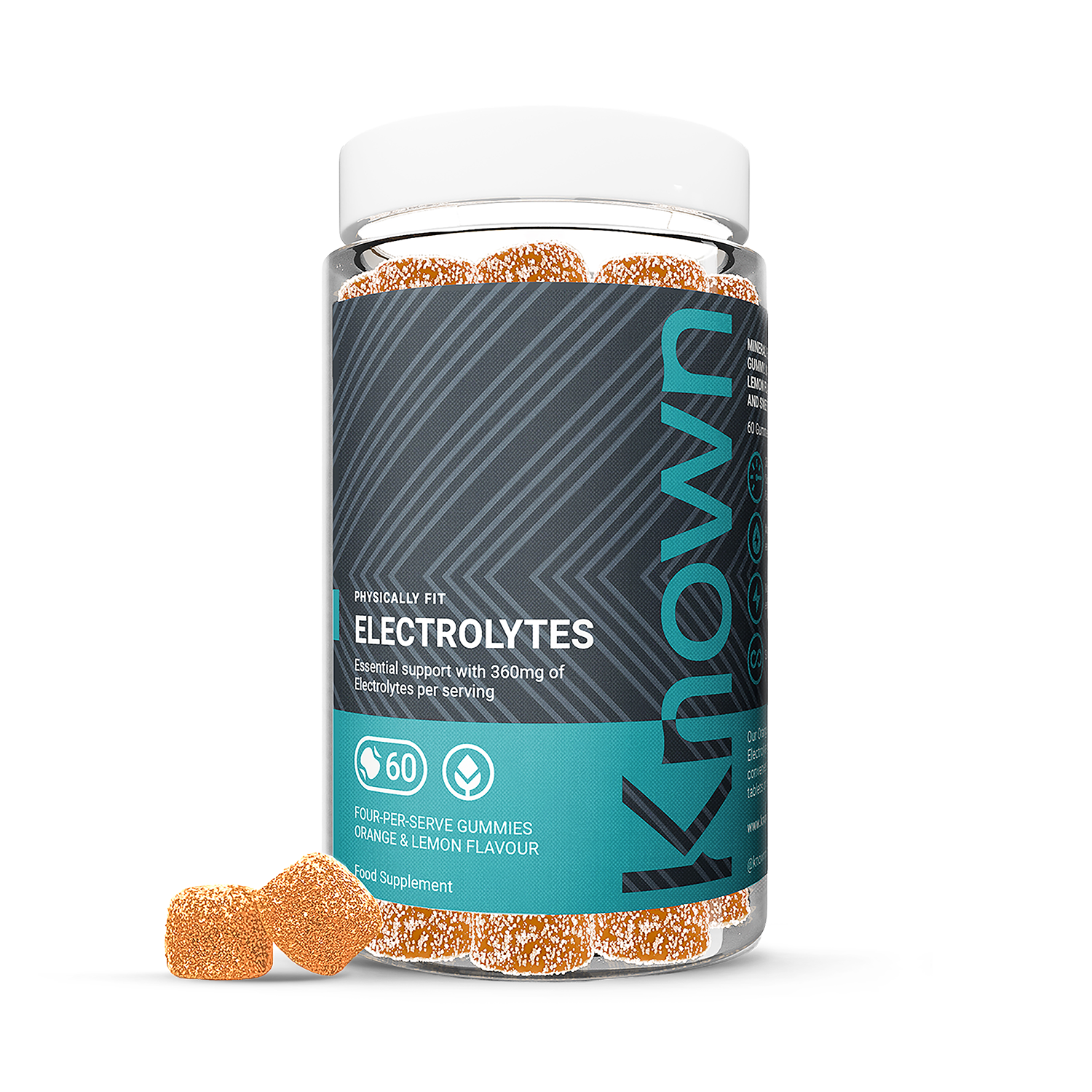 Electrolytes Orange & Lemon Flavour 60 Gummies