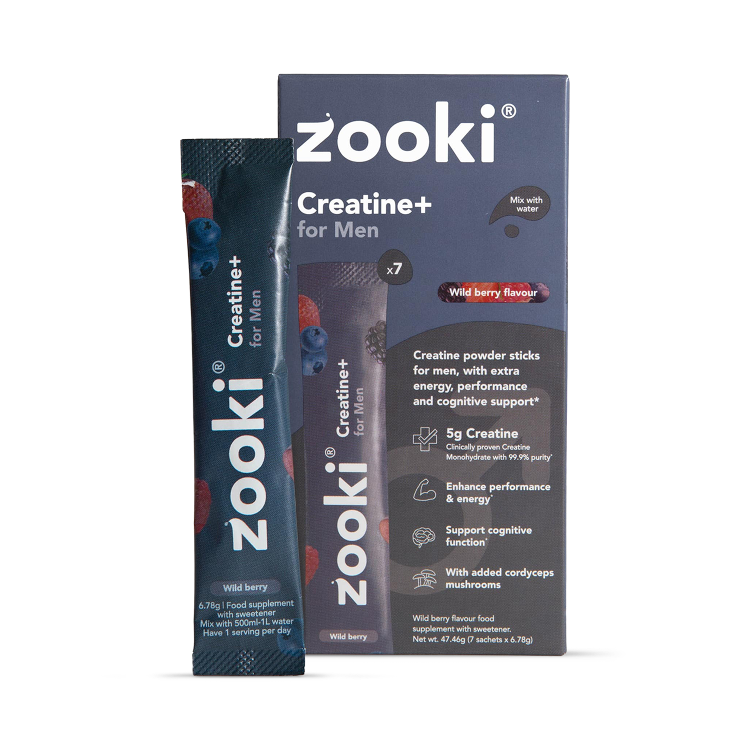 Zooki Creatine+ For Men Powder Wild 7 Sachets