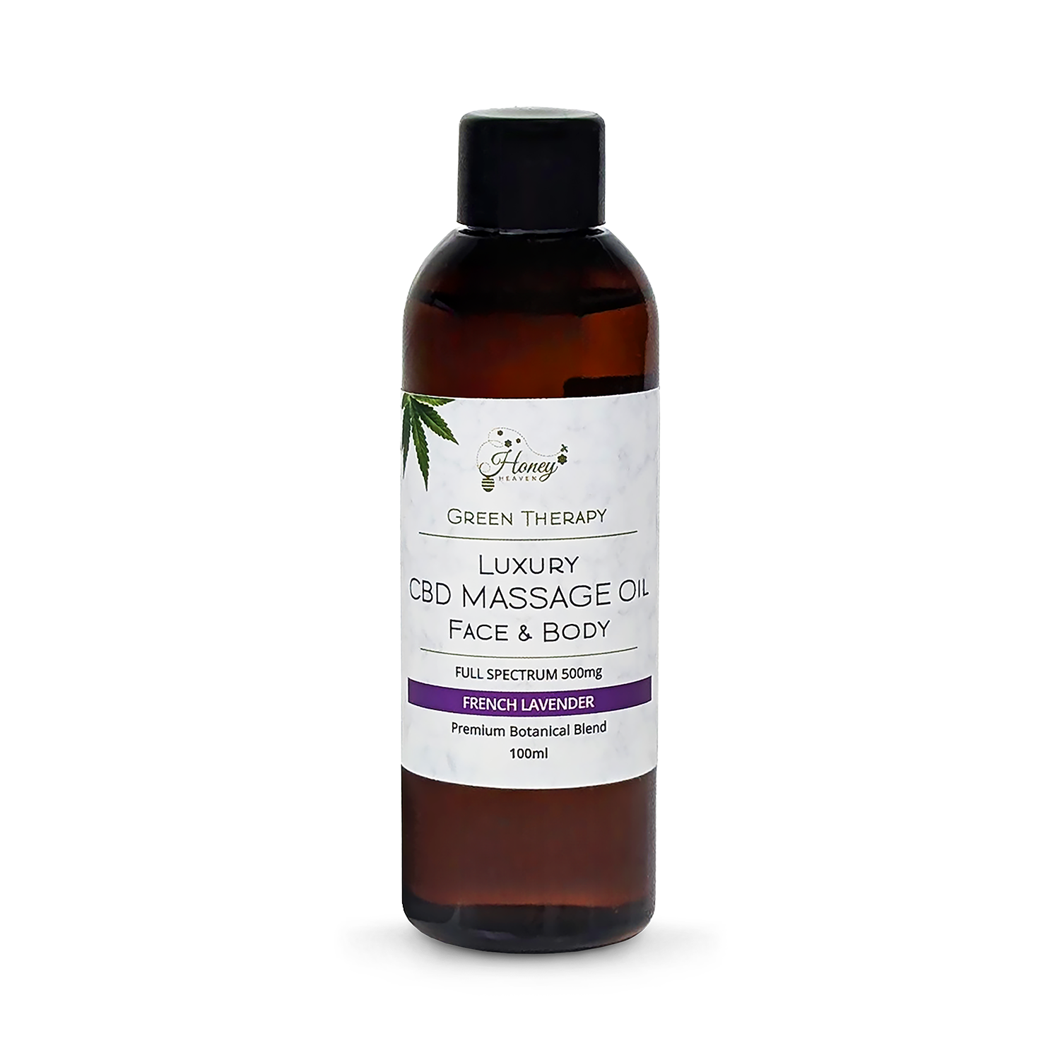 Luxury CBD massage oil lavender 500mg | H&B