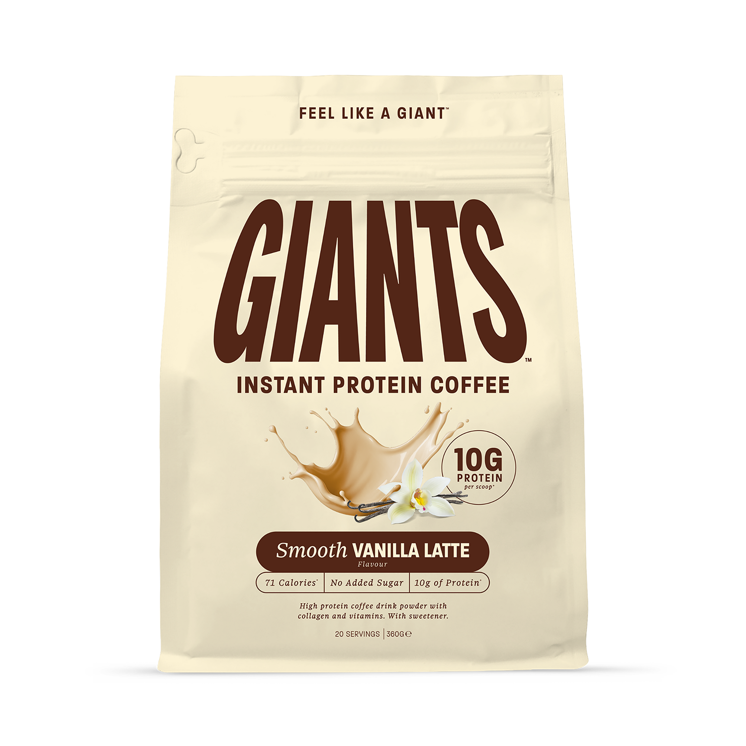 Giants Coffee Instant Collagen Protein Coffee - Smooth Vanilla Latte