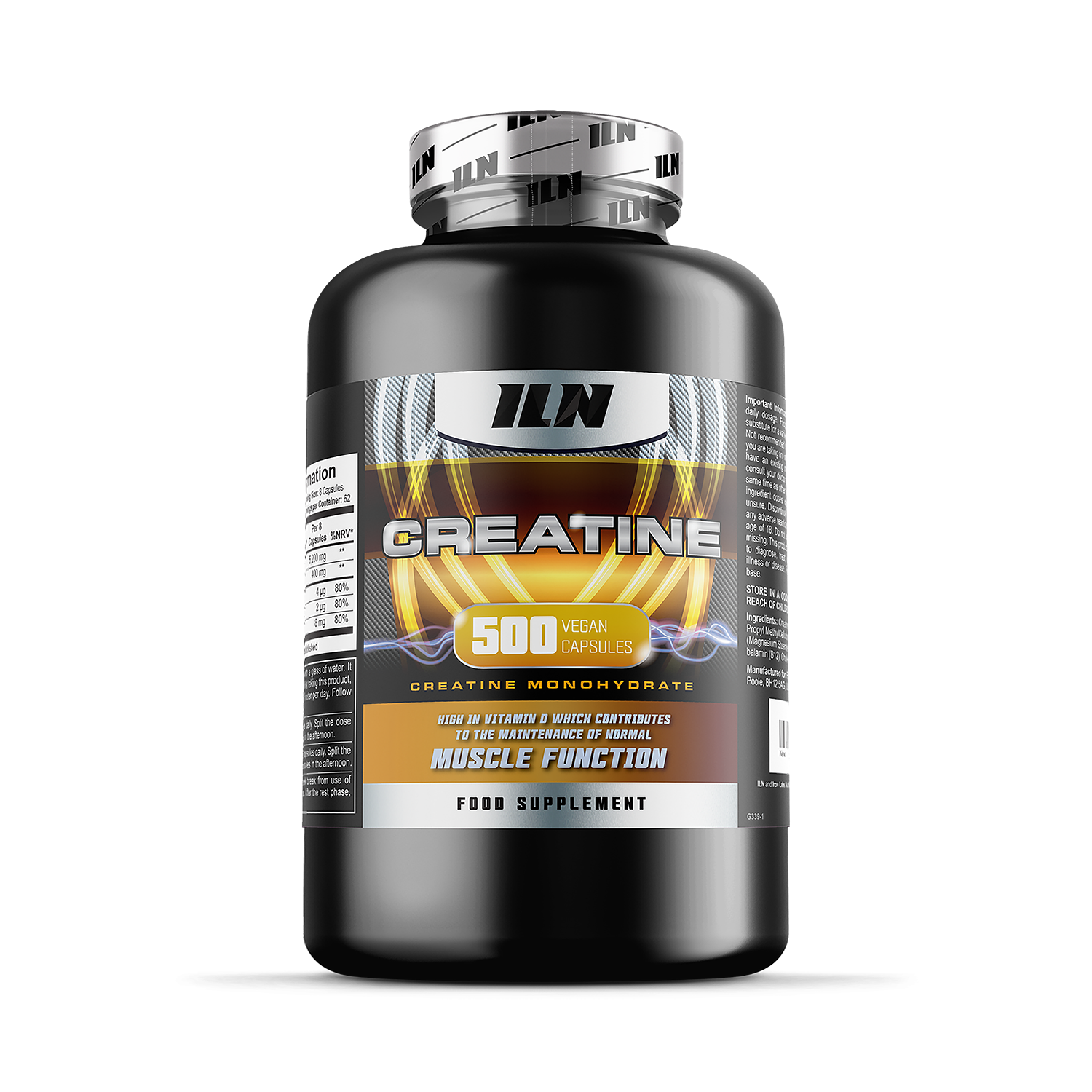Creatine Capsules - 5,200mg Creatine Monohydrate per Serving Plus ALA - 500 Vegan Capsules
