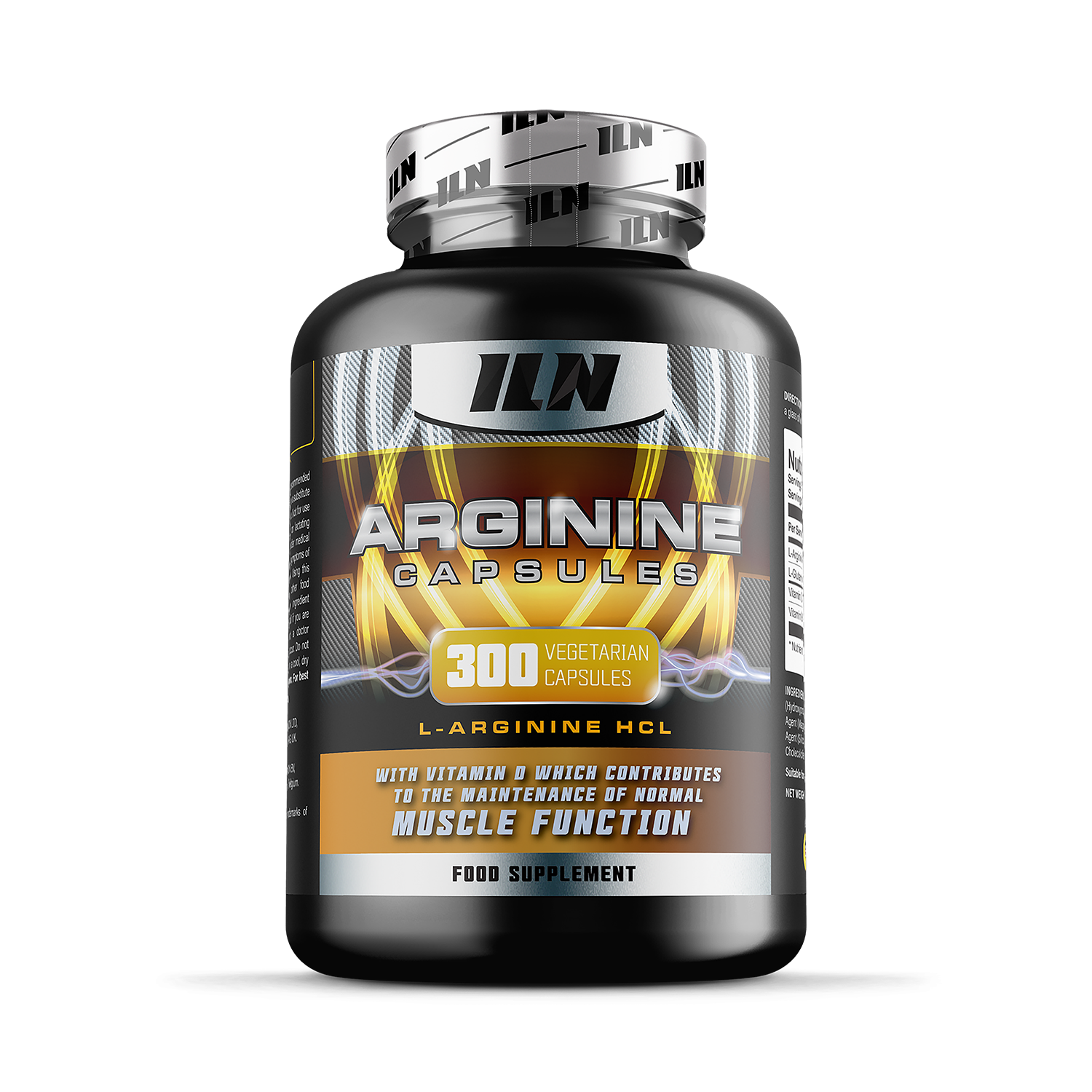 L Arginine Capsules - 2,600mg per Serving with Added Glutamine - 300 Vegetarian Capsules