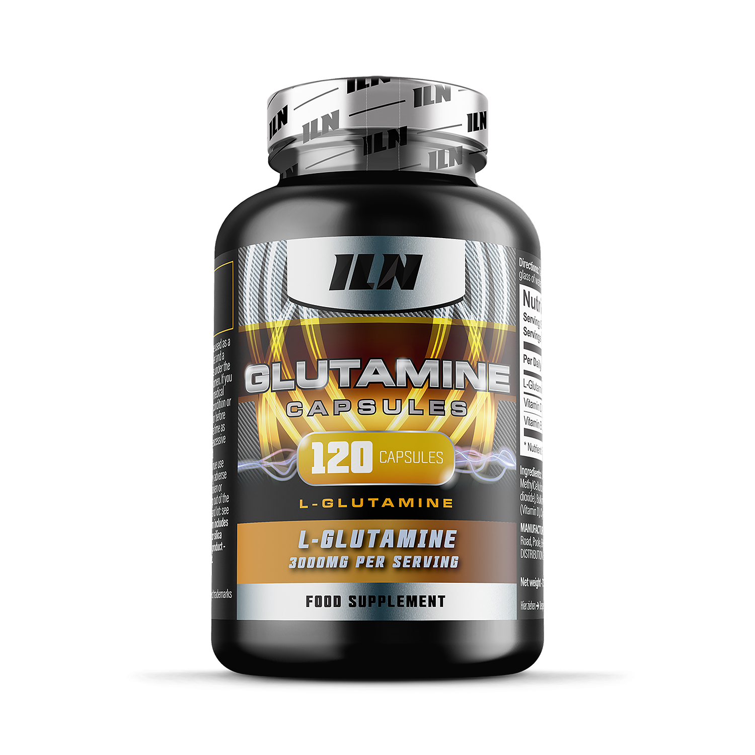 L Glutamine - 3,000mg per Serving - 120 Vegetarian Capsules