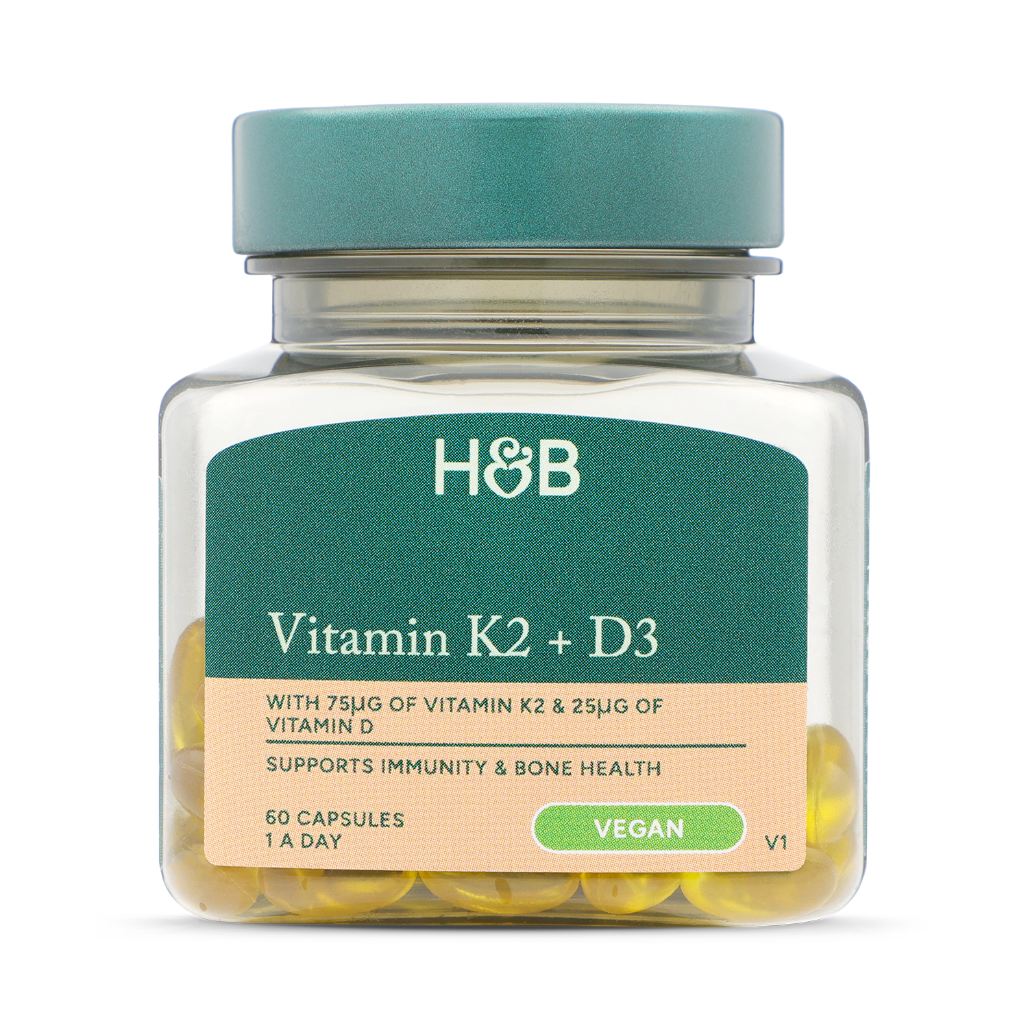 Holland & Barrett Vitamin K2 + D3 60 Softgel Capsules