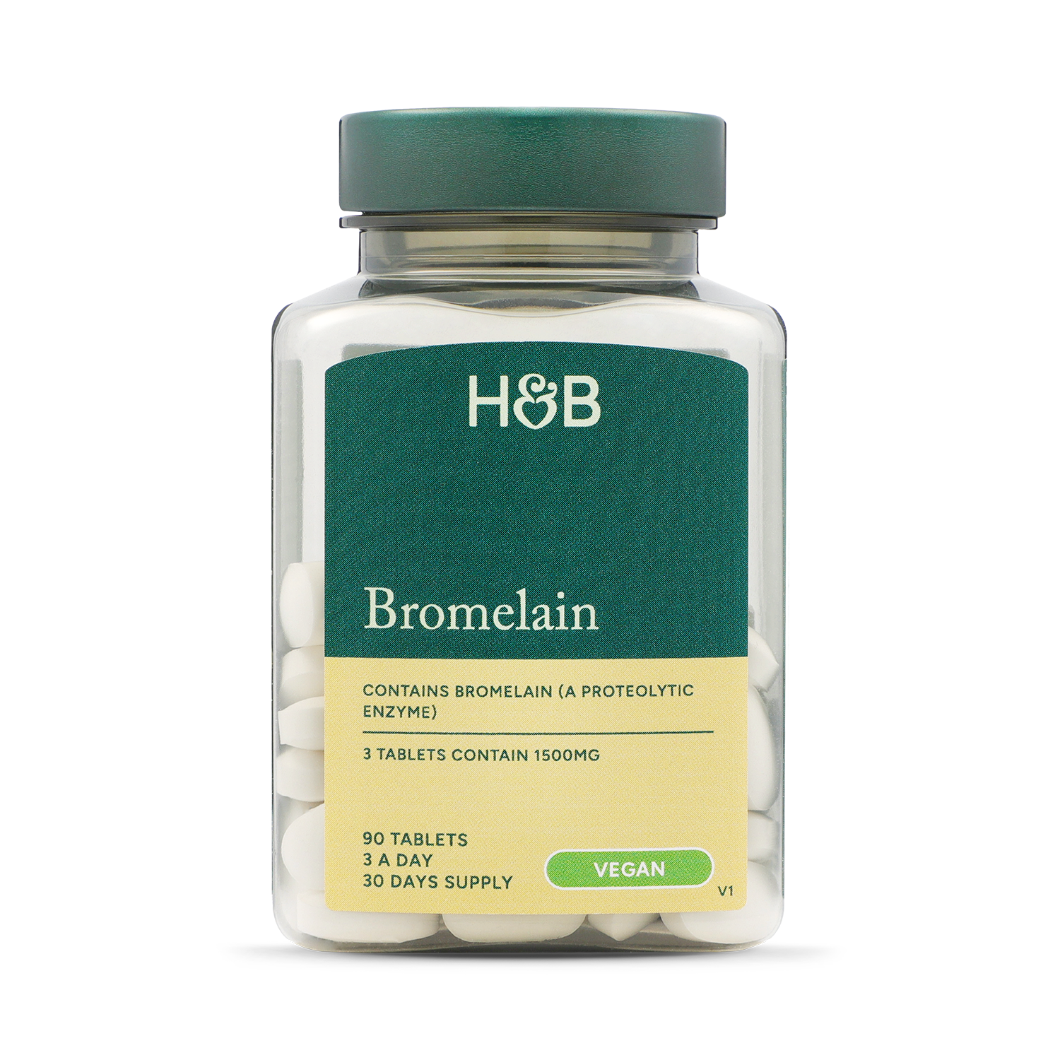 Holland & Barrett Vegan Bromelain 1500mg 90 Tablets