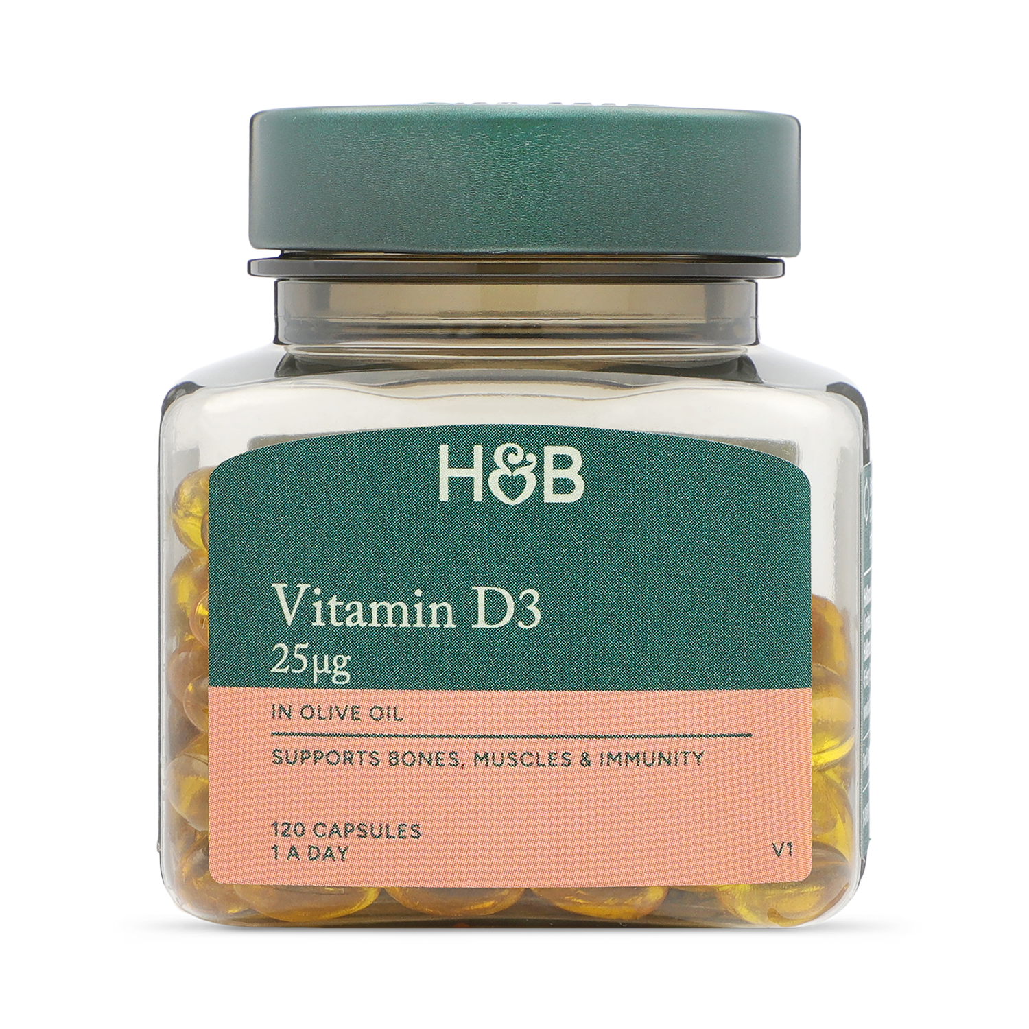 Holland & Barrett Vitamin D3 in Olive Oil 25ug 120 Softgel Capsules