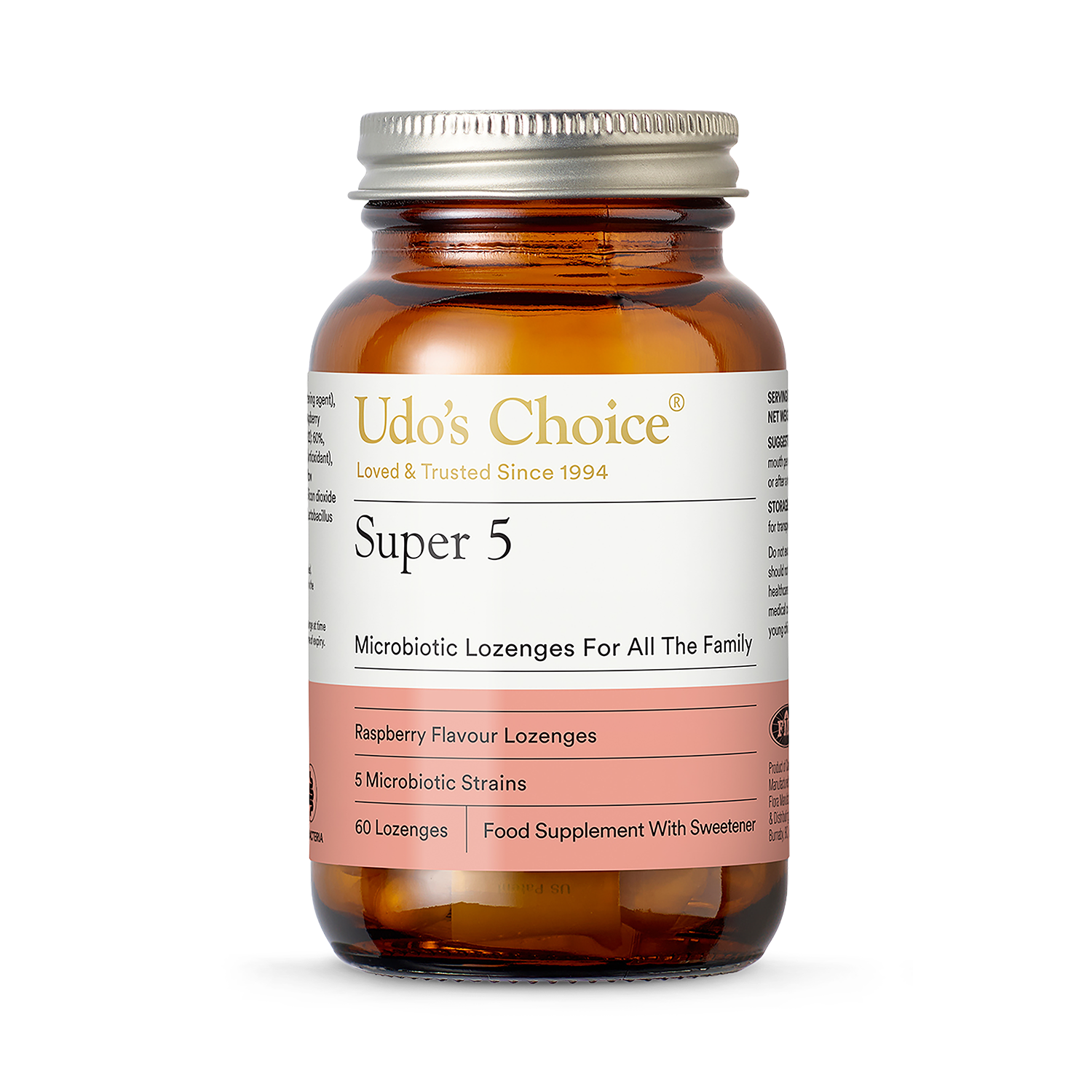 Udo's Choice Super 5 Plus Oral Probiotic Lozenges - 60's