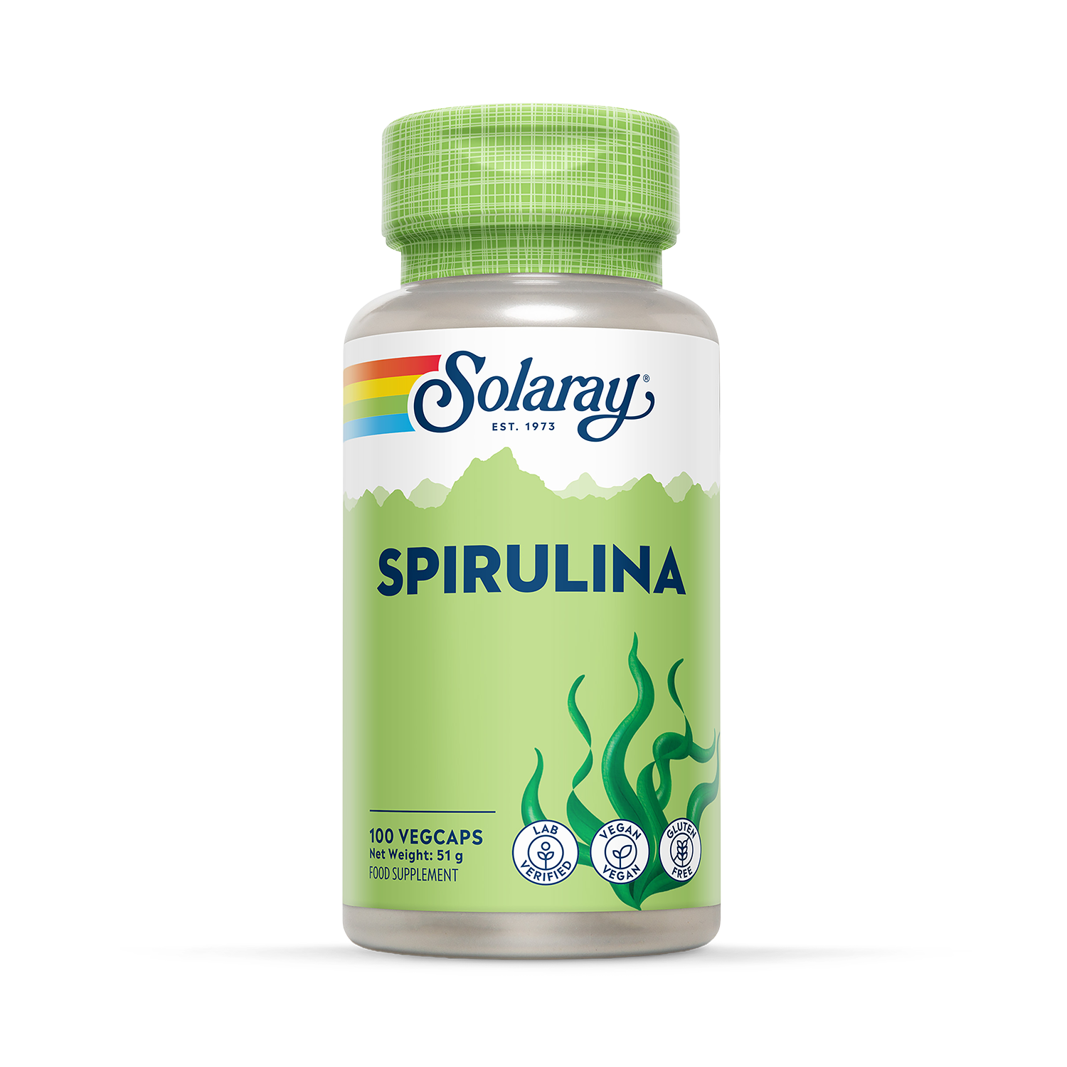 Solaray Spirulina Algae 100 Capsules