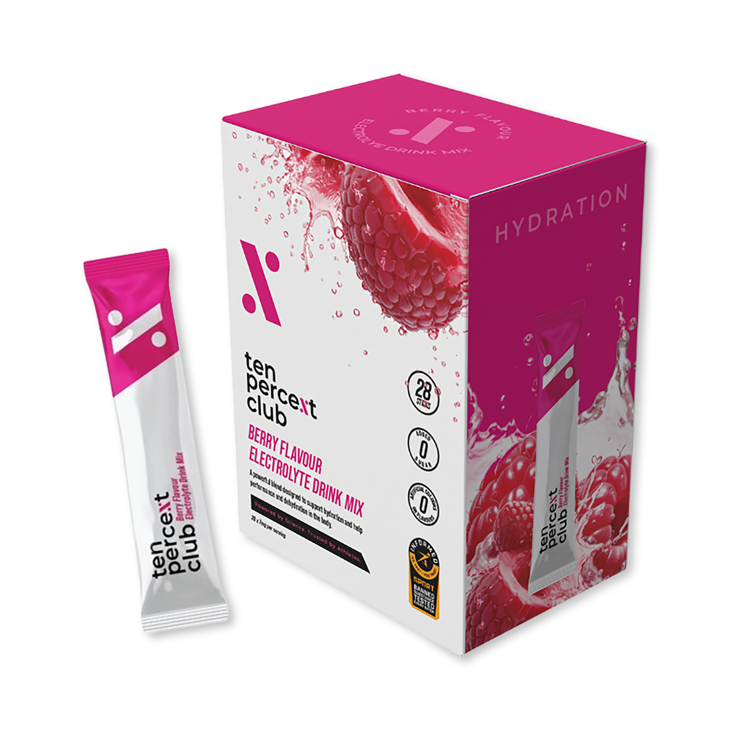 The Ten Percent Club Electrolytes Mixed Berry 28 Sachet