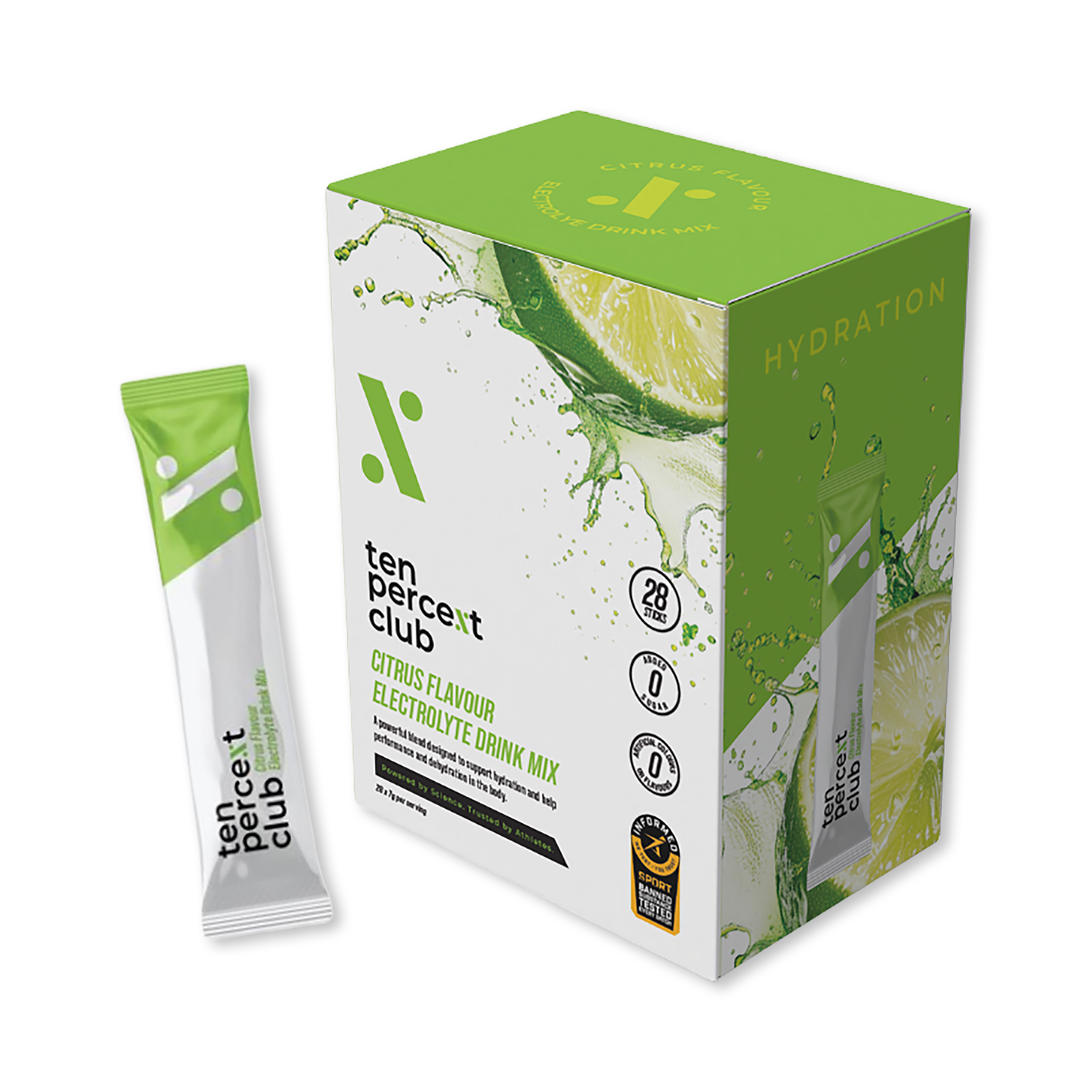 The Ten Percent Club Electrolytes Citrus 28 Sachet