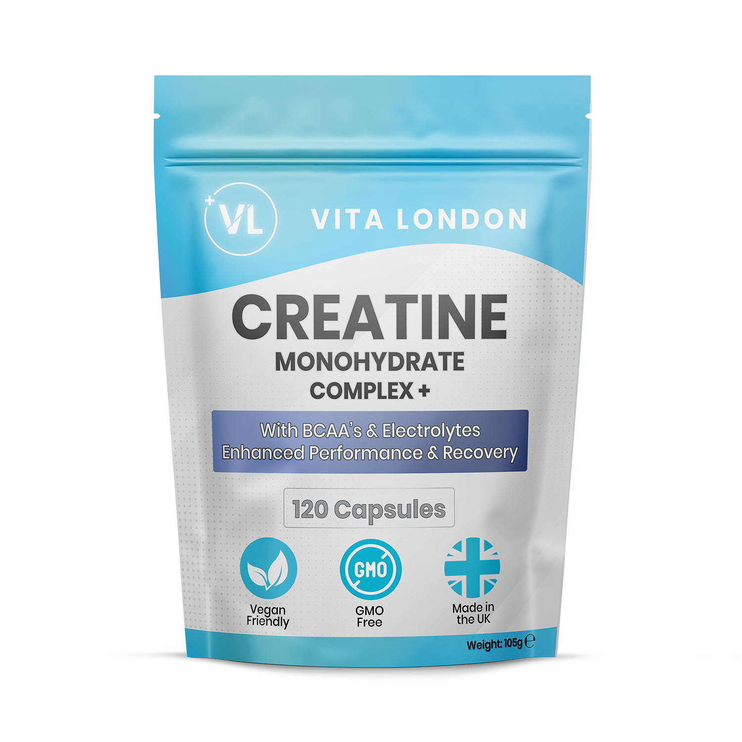 Creatine Monohydrate Complex Capsules + BCAAs 2000mg 120 Capsules