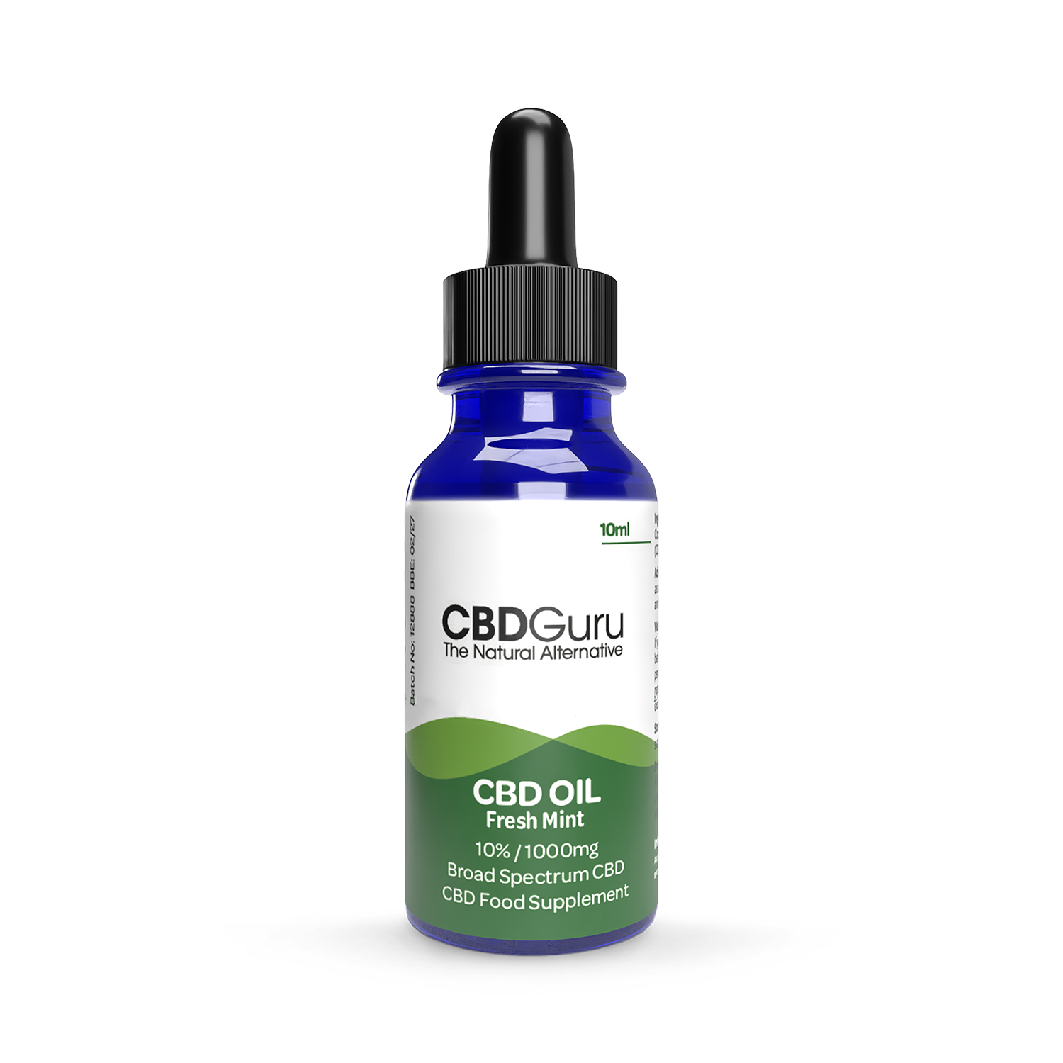 CBD Guru CBD Oil Drops 1000mg 10ml - Fresh Mint Flavour Broad