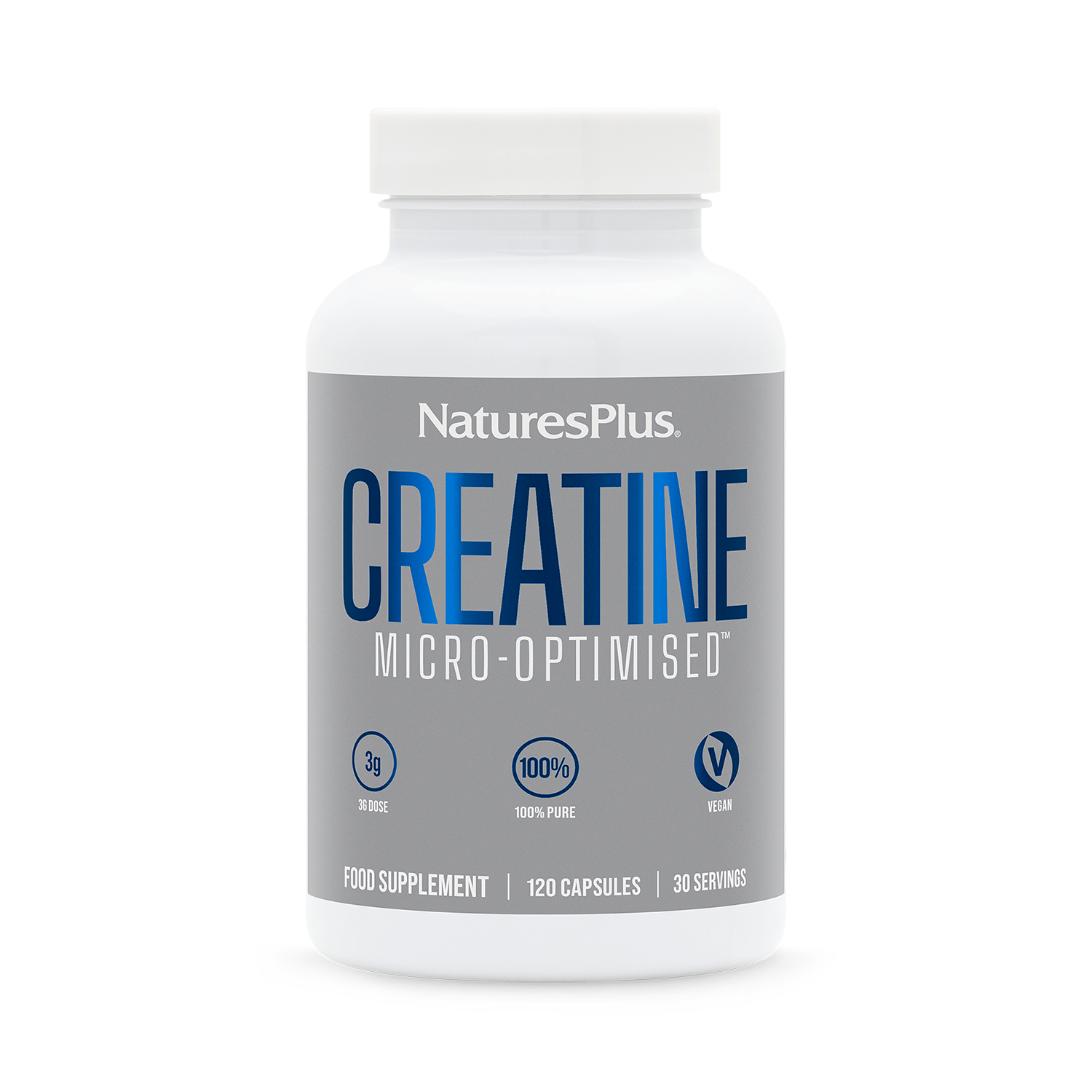NaturesPlus Creatine Monohydrate Micro-Optimised 120 Capsules