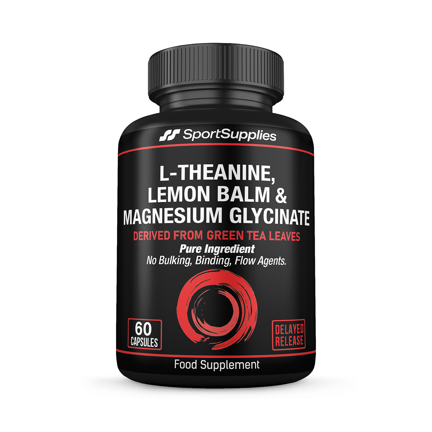L-Theanine with Chelated Magnesium Glycinate and Lemon Balm Extract for Clam Night & Reset