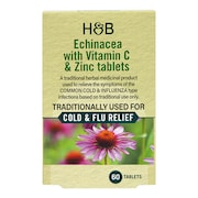 Holland & Barrett Echinacea with Vitamin C & Zinc 60 Tablets