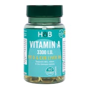 Holland & Barrett Vitamin A 3330IU + Vit D & Cod Liver Oil 90 Capsules