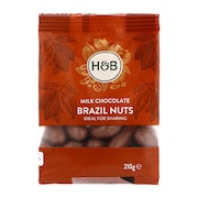 Holland & Barrett Milk Chocolate Brazil Nuts 210g