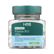 Holland & Barrett Max Strength Slow Release Vitamin B12 1000ug 180 Tablets