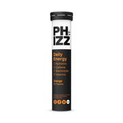 Phizz Daily Energy Caffeine, Electrolytes and Vitamins Effervescent Orange  20 Tablets