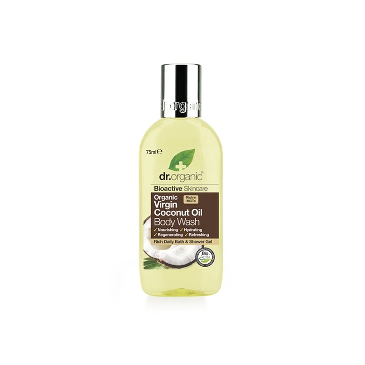 Dr Organic Virgin Coconut Oil Body Wash Travel Size 75ml