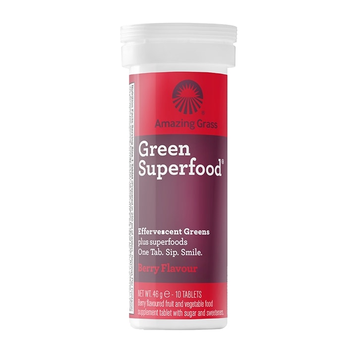 Amazing Grass Green Superfood Berry Flavour Effervescent 10 Tablets