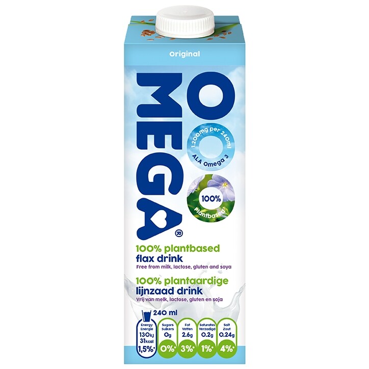 Ooomega 100% Plantbased Flax Drink Original 1L