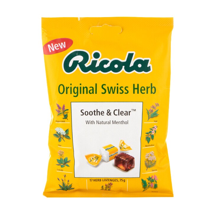 Ricola Soothe & Clear Original Swiss Herb Lozenges | Holland & Barrett ...