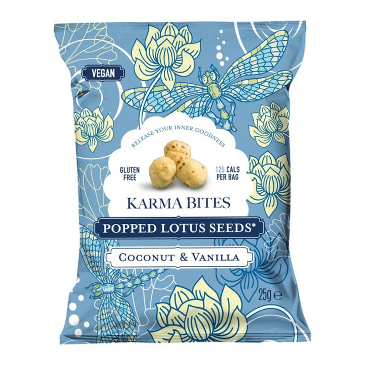 Karma Bites Popped Lotus Seeds Coconut & Vanilla 25g