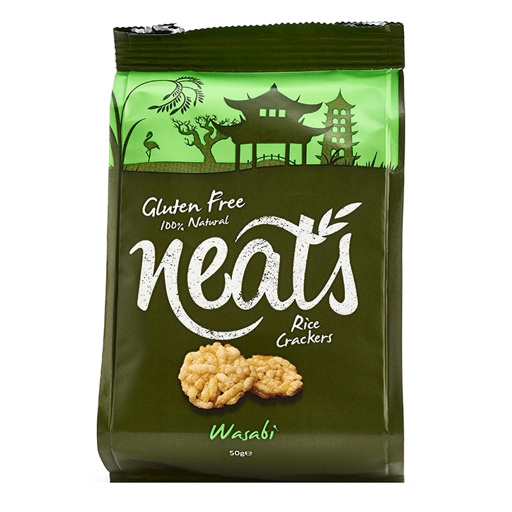 Neats Gluten Free Dairy Free Wasabi Rice Crackers 50g