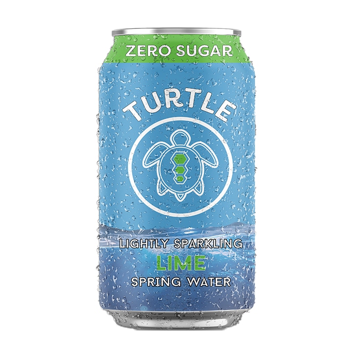 Turtle Lime Lightly Sparkling Spring Water 330ml