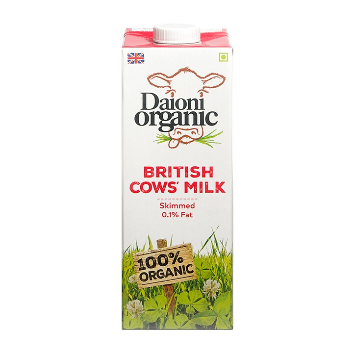 Daioni Skimmed Organic British Milk 1Ltr
