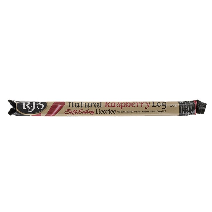 RJs Natural Raspberry Log Soft Eating Licorice 40g