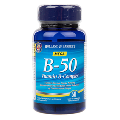 Image 1 for Mega B 50 Vitamin B Complex Caplets 50 Caplets