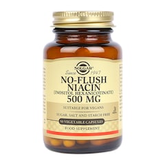 No-Flush Niacin 500mg 50 Vegi Capsules