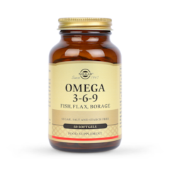 Omega 3-6-9 Fish, Flax, Borage 60 Softgels