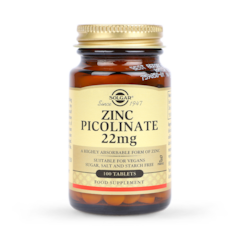 Zinc Picolinate 22mg 100 Tablets