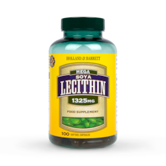 Mega Soya Lecithin Fat Emulsifier 100 Capsules 1325mg