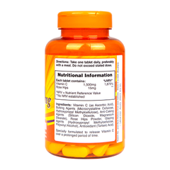 Image 3 for Timed Release Vitamin C With Wild Rose Hips 100 Caplets 1500mg
