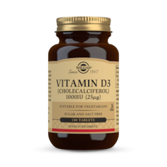 Image 1 for Vitamin D3 (Cholecalciferol) 1000 Iu (25 µg) 180 Tablets